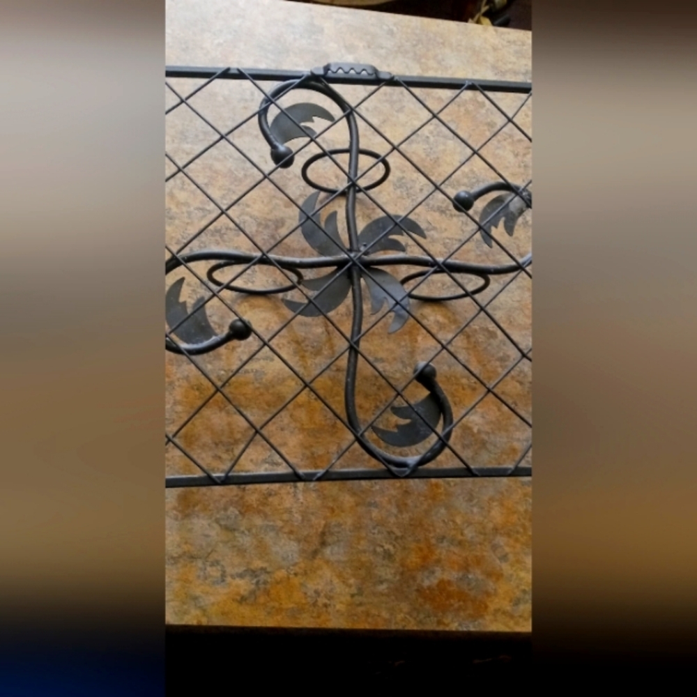 Black Wrought Iron Wall Decor Panel 10×10
